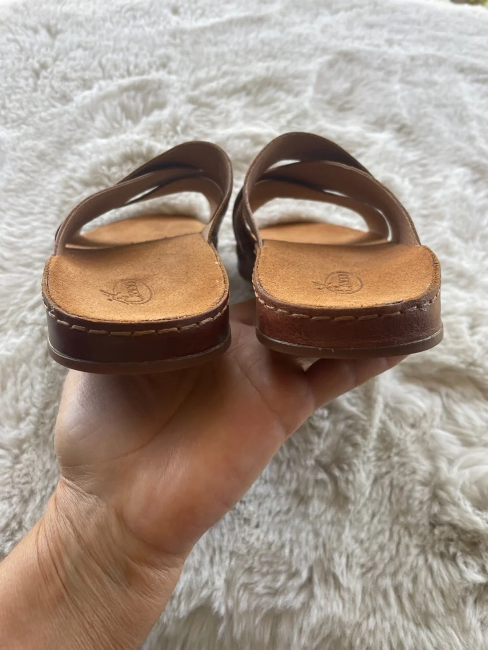 Chaco Wayfarer Slide Leather Sandals Toffee NWOT - Picture 7 of 12